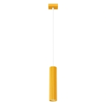 Żółta lampa wisząca Dolkar z kloszem tubą