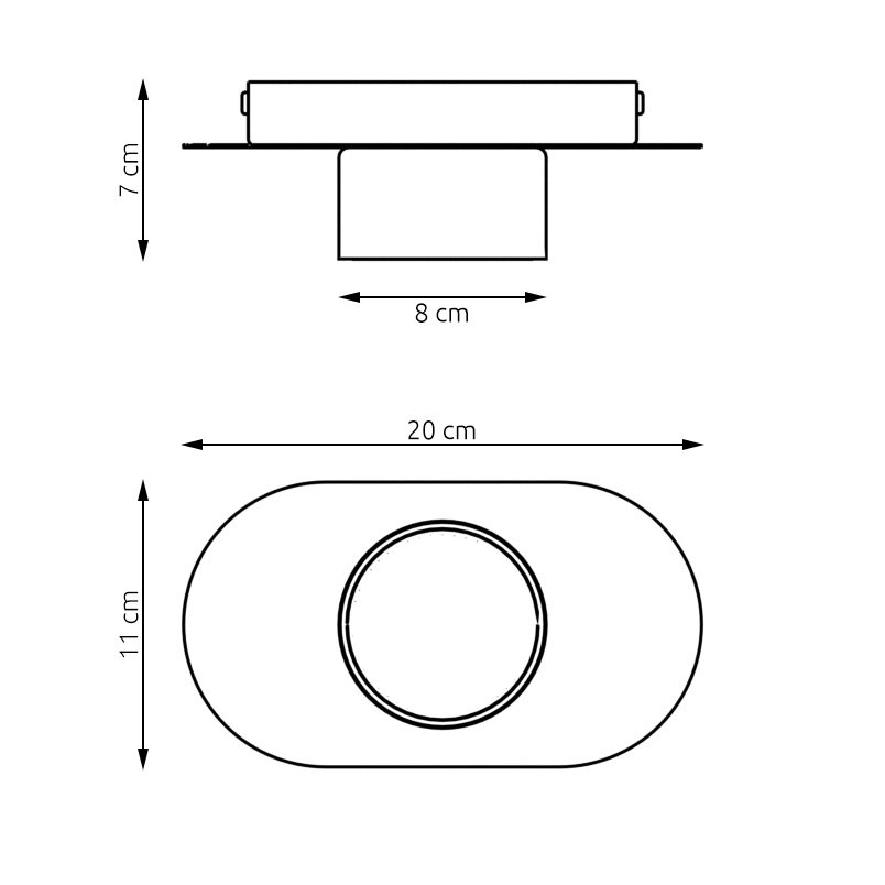Nowoczesny spot sufitowy Oxo o minimalistycznym designie