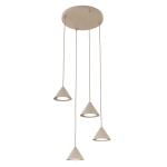 Beżowa 4-punktowa lampa wisząca Catherine 4 Ring