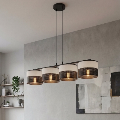 Czarno-szara lampa wisząca Solvia o klasycznym designie