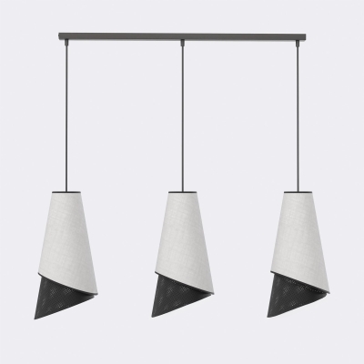 Lampa Meris z szaro-czarnymi abażurami
