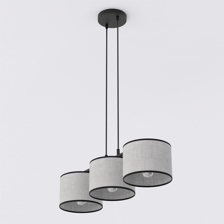 szara-lampa-wisząca-z-materiałowym-abażurem-do-kuchni
