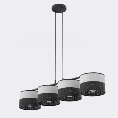 Czarno-szara lampa wisząca Solvia o klasycznym designie