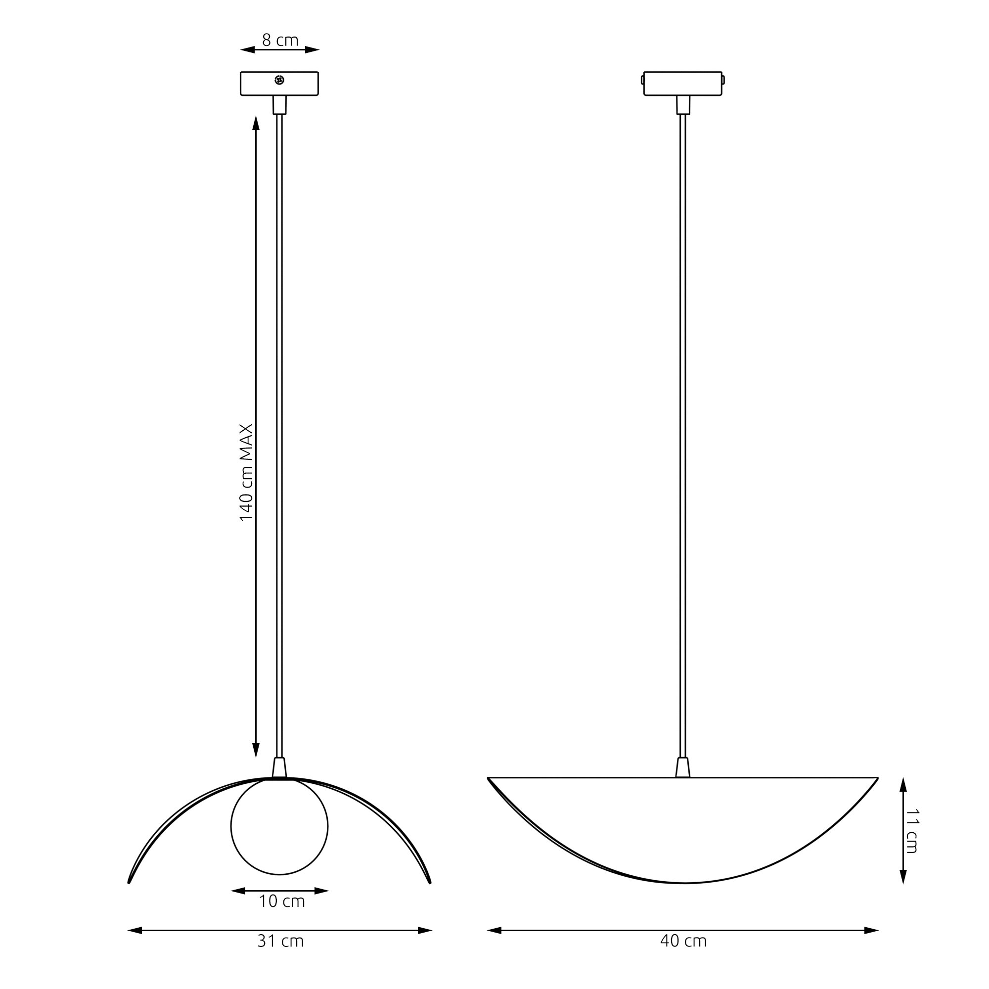 Designerska lampa Veyra z opalowym kloszem