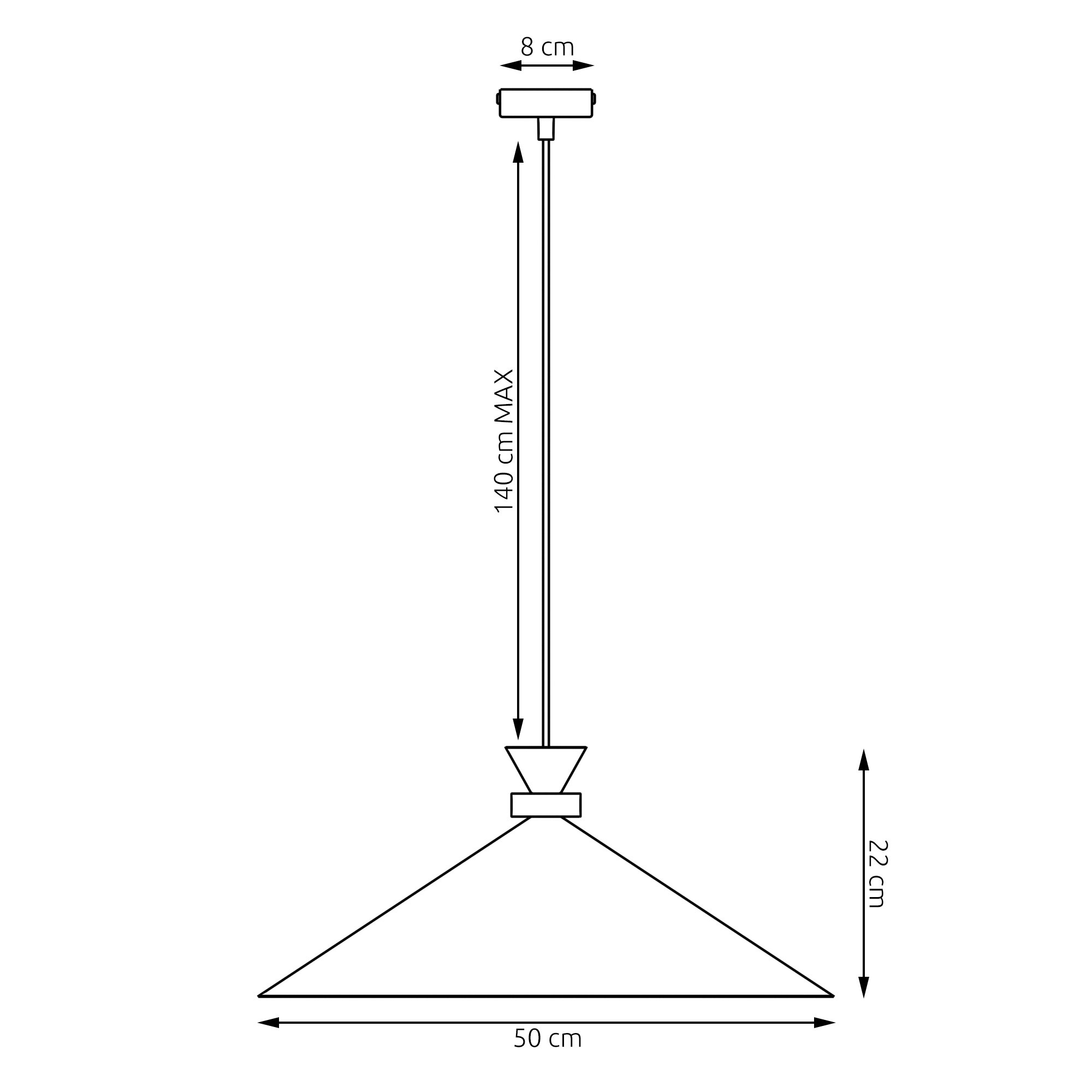 Pojedyncza lampa wisząca Cirel w kolorze czarnym