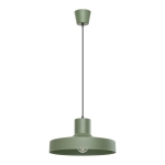 Oliwkowa lampa wisząca Luma z minimalistycznym kloszem