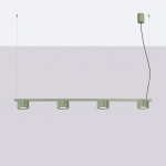 Lampa wisząca Medina 4 w modnym odcieniu sage
