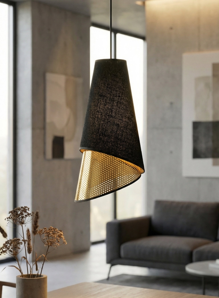 złota-lampa-wisząca-nowoczesna-do-pokoju