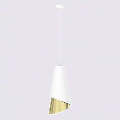 Stylowa lampa wisząca Meris z abażurem w stylu glamour