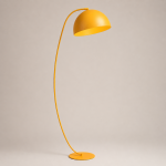 Pomarańczowa lampa podłogowa Brook o nowoczesnej konstrukcji