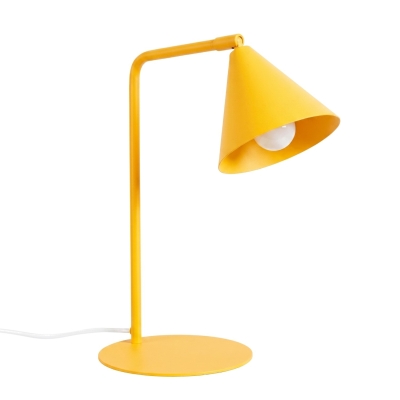 Żółta lampka Doka do nowoczesnej sypialni