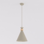Beżowa lampa wisząca Via z metalu