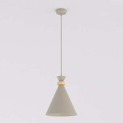 Beżowa lampa wisząca Via z metalu