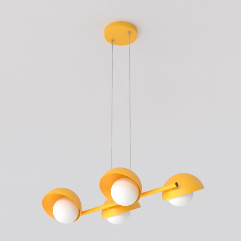 żyrandol-designerski-pomarańczowy