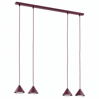 Nowoczesna lampa Catherine 4 w kolorze burgundowym