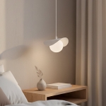 Biała, minimalistyczna lampa wisząca Veyra