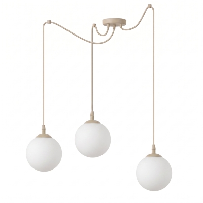 Lampa pająk Blair Spider 3 z opalowymi kloszami