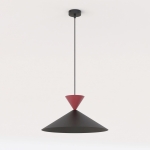 Lampa wisząca Mirelle z burgundowym detalem
