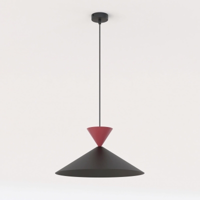 Lampa wisząca Mirelle z burgundowym detalem