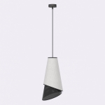 Meris - lampa wisząca z dwukolorowym abażurem