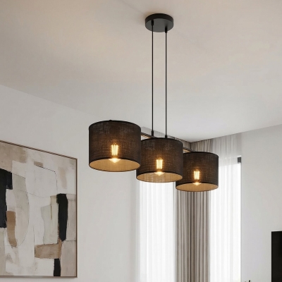 Klasyczna lampa wisząca Elvara 3 w kolorze czarnym