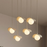 Beżowa lampa wisząca o kaskadowej formie - Veyra