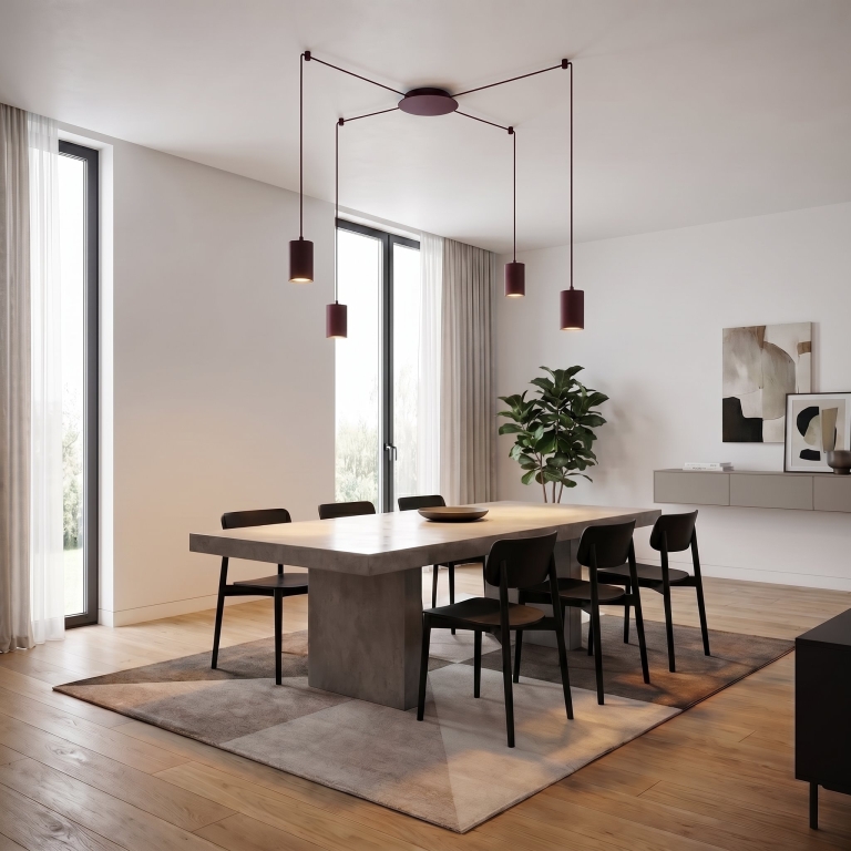 żyrandole-designerskie-bordowe