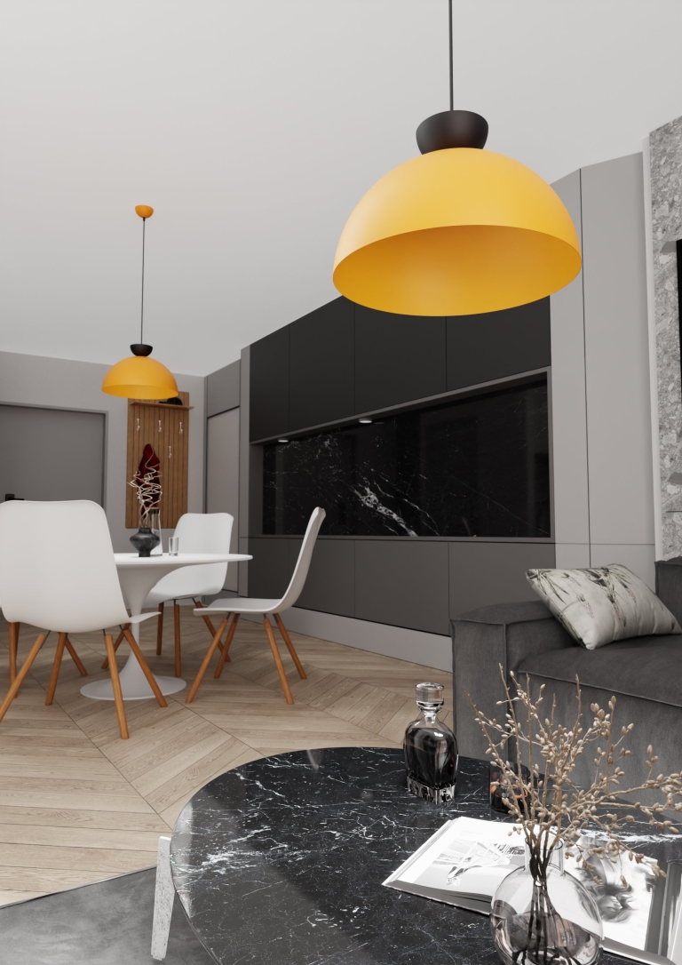 żyrandole-designerskie-pomarańczowe