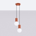 Lampa wisząca Globia do nowoczesnych wnętrz - ochra czerwona