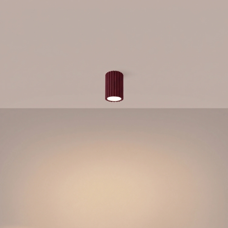 aluminiowy-burgundowy-plafon-tuba