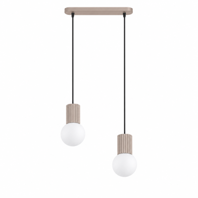 Designerska lampa wisząca Globia w kolorze taupe
