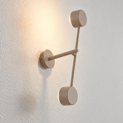 Nowoczesna lampa ścienna Holly w wersji beżowej