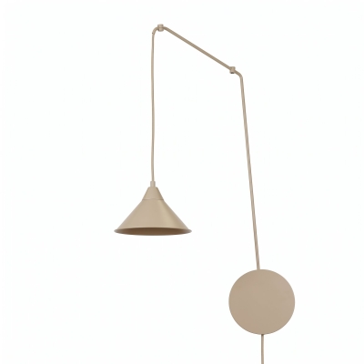 Beżowa lampa ścienna Nuvor o nowoczesnym designie