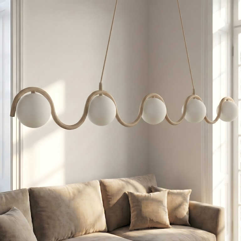 beżowa-lampa-wisząca-nowoczesna
