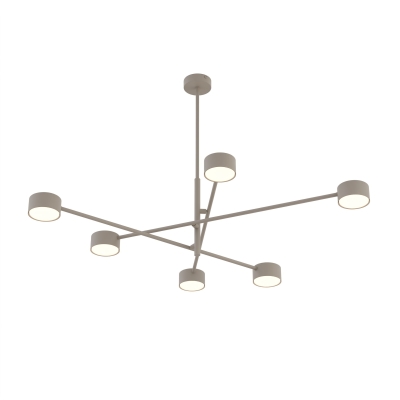 Minimalistyczna lampa wisząca Holly 6 w kolorze beżowym