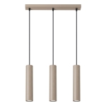 Chios 3 - lampa wisząca z kloszami w kolorze taupe