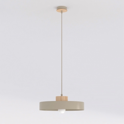 Velis - beżowa lampa z drewnianym detalem