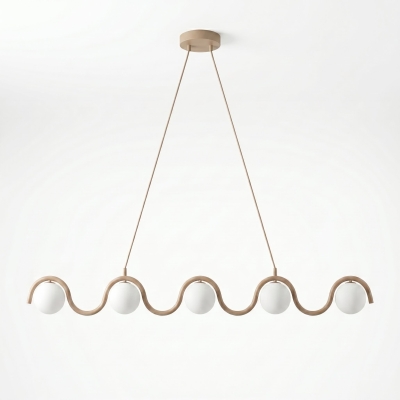 Fala - designerska lampa wisząca w wersji beżowej