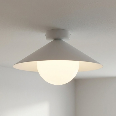 Lunel S - minimalistyczny plafon w kolorze białym