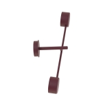 Burgundowy kinkiet Holly z minimalistycznym stelażem