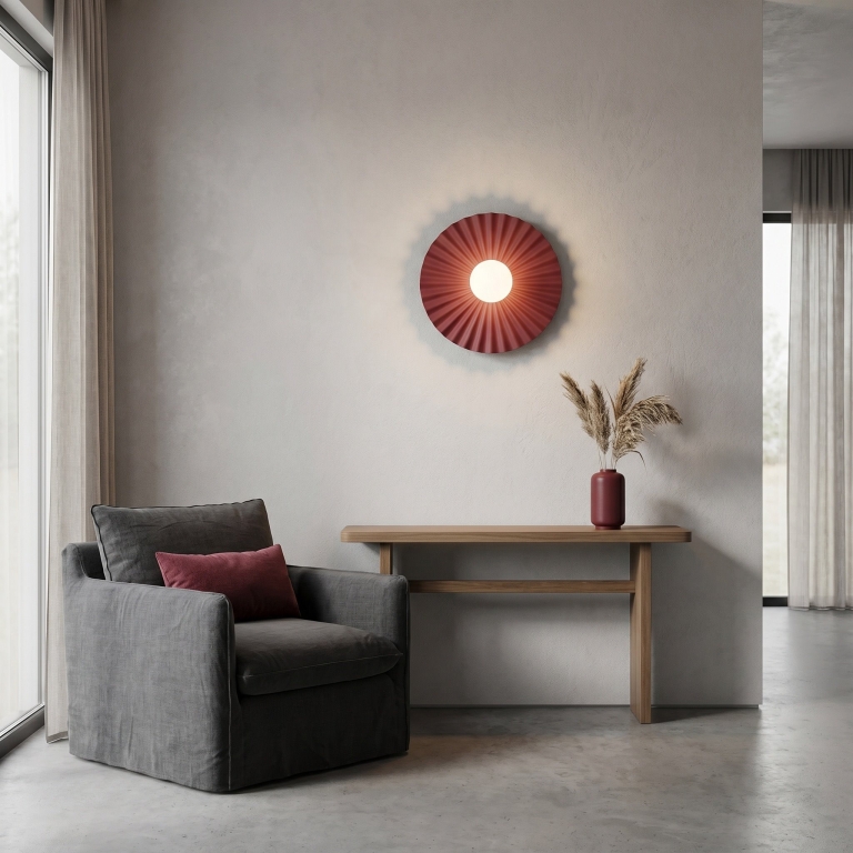 bordowa-lampa-ścienna-nad-łóżko-w-stylu-nowoczesnym