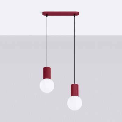 Globia - lampa wisząca w nowoczesnym, burgundowym odcieniu
