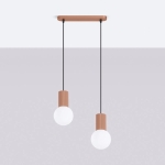 Kaskadowa lampa wisząca Globia w kolorze mocca