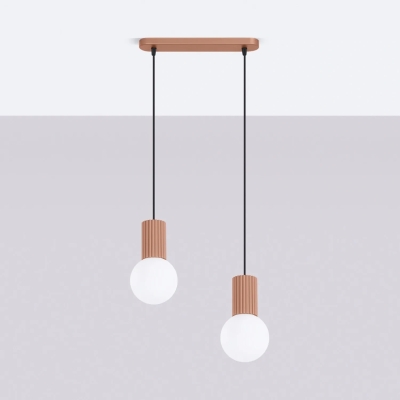 Kaskadowa lampa wisząca Globia w kolorze mocca