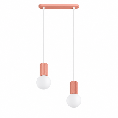 Lampa wisząca Globia w brzoskwiniowym kolorze