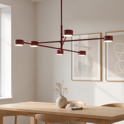 Burgundowa lampa wisząca Holly 6