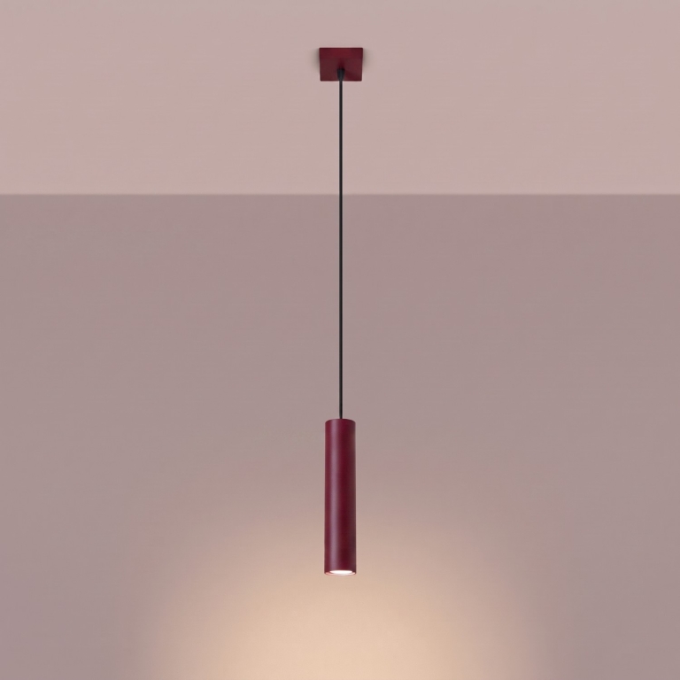 burgundowa-stalowa-lampa-wisząca-do-sypialni