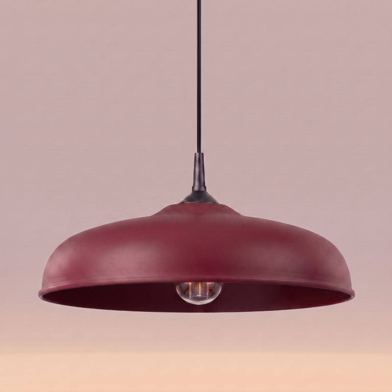 burgundowe-designerskie-oświetlenie-wiszące