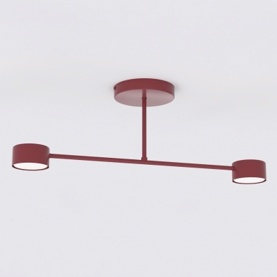 Burgundowa, nowoczesna lampa sufitowa Vero 2