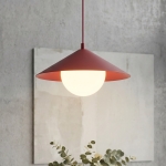 Lampa wisząca Lunel S w oryginalnym, burgundowym kolorze